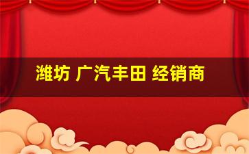 潍坊 广汽丰田 经销商